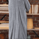 Gilet long Daphné — maille douce gris chiné - Quintessence