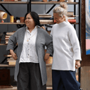 Gilet long Daphné — maille douce gris chiné - Quintessence