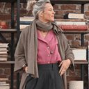 Gilet long Daphné — maille douce moka - Quintessence