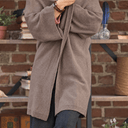 Gilet long Daphné — maille douce moka - Quintessence