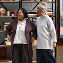 Gilet long Daphné — maille douce prune - Quintessence