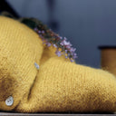 Gilet col V Hermine — mohair mimosa