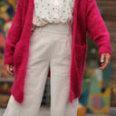 Gilet Naïs - Framboise - Quintessence