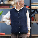 Gilet sans manches Aubane — alpaga bleu marine - Quintessence