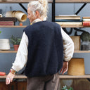 Gilet sans manches Aubane — alpaga bleu marine - Quintessence