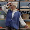 Gilet sans manches Aubane — alpaga bleu nuit - Quintessence