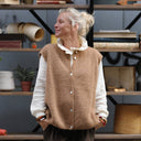 Gilet sans manches Aubane — alpaga camel - Quintessence