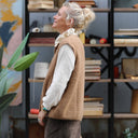 Gilet sans manches Aubane — alpaga camel - Quintessence