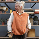 Gilet sans manches Aubane — alpaga cannelle - Quintessence
