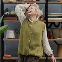 Gilet sans manches Aubane — alpaga kiwi - Quintessence