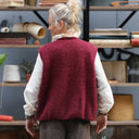 Gilet sans manches Aubane — alpaga lie de vin - Quintessence