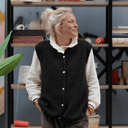 Gilet sans manches Aubane — alpaga noir - Quintessence