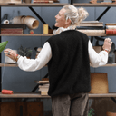 Gilet sans manches Aubane — alpaga noir - Quintessence