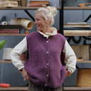 Gilet sans manches Aubane — alpaga prune - Quintessence