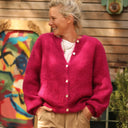 Gilet Sélène - Framboise - Quintessence