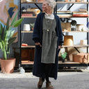 Gilet très long Théoline — mohair bleu marine - Quintessence