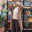 Gilet très long Théoline — mohair camel - Quintessence