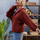 Gilet zippé à capuche Tulia — mohair écureuil - Quintessence