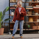 Gilet zippé à capuche Tulia — mohair écureuil - Quintessence
