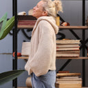 Gilet zippé à capuche Tulia — mohair ficelle - Quintessence