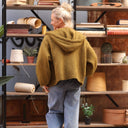 Gilet zippé à capuche Tulia — mohair lichen doré - Quintessence