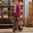 Gilet zippé à capuche Tulia — mohair lilas - Quintessence