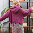 Gilet zippé à capuche Tulia — mohair lilas - Quintessence
