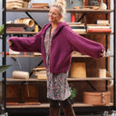 Gilet zippé à capuche Tulia — mohair lilas - Quintessence