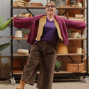 Gilet zippé à capuche Tulia — mohair lilas - Quintessence