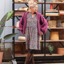 Gilet zippé à capuche Tulia — mohair lilas - Quintessence