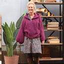 Gilet zippé à capuche Tulia — mohair lilas - Quintessence