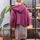 Gilet zippé à capuche Tulia — mohair lilas - Quintessence