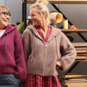 Gilet zippé à capuche Tulia — mohair moka - Quintessence