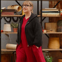 Gilet zippé à capuche Tulia — mohair noir - Quintessence