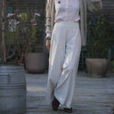 Jupe culotte Arielle en velours côtelé ivoire - Quintessence