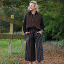 Jupe culotte Margot jacquard rayure fauve - Quintessence