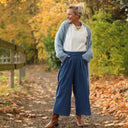 Jupe culotte Margot - jean de coton bleu - Quintessence