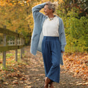 Jupe culotte Margot - jean de coton bleu - Quintessence