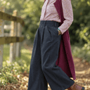 Jupe culotte Margot jean de coton stretch noir - Quintessence
