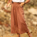 Jupe culotte Margot - lin camel - Quintessence