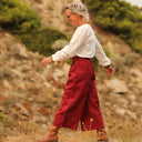 Jupe culotte Margot - lin grenat - Quintessence