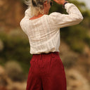Jupe culotte Margot - lin grenat - Quintessence