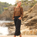 Jupe culotte Margot - sergé de coton noir - Quintessence