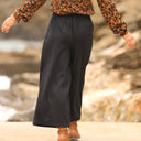 Jupe culotte Margot - sergé de coton noir - Quintessence