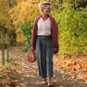 Jupe culotte Margot - velours côtelé gris bleuté - Quintessence