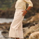 Jupe culotte Margot - velours côtelé ivoire - Quintessence