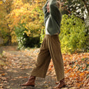 Jupe culotte Margot - velours côtelé kiwi - Quintessence