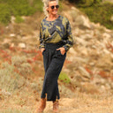 Jupe culotte Margot - velours côtelé marine - Quintessence