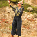 Jupe culotte Margot - velours côtelé marine - Quintessence