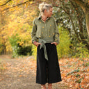 Jupe culotte Margot - velours côtelé noir - Quintessence